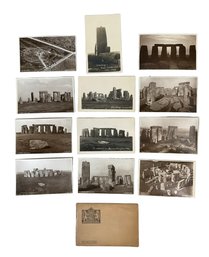 Three Antique Photo Or Photochrome Postcards Of Stonehenge England And Grays Tomb