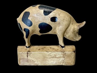 Vintage Pig Cast Iron Doorstop