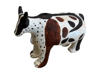 Vintage Metropolitan Museum Of Art MMA TBM Pueblo Folk Art Ceramic Figurine Of Bull 1993