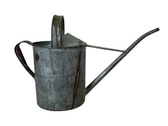 Large Antique Zinc Watering Can Garden Decor