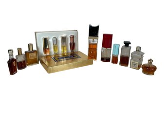 Collection Of Vintage Perfume Estee Lauder Cinnibar Youth Dew Lancome Magie Cardin Ecusson Etc