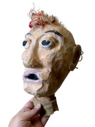 Wacky Punk Rocker Paper Mache Puppet Mohawk Guy