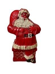 Vintage 1940s Plastic Santa Piggy Bank