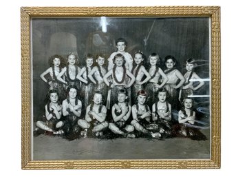 Vintage Black And White Photo Of Girls In Dance Costumes