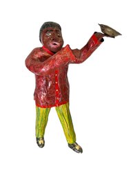 2002 Cuban Papier Mache Figure Of A Waiter Outsider Art Signed