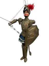 Vintage Home Made Knight In Armor Marionette