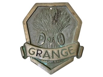 Heavy Bronze Grave Flag Holder P Of H Grange