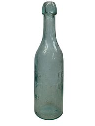 Antique Blob Top Bottle Karl Hutter NY With Motto