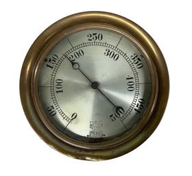 Antique Brass 8.5 Inch Steam Pressure Gauge Made By Star Brass MFG Of Boston 1893 Patent Date