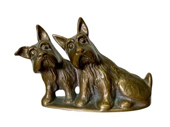 Antique Bronze Art Deco ?  Scotty Dog Doorstop