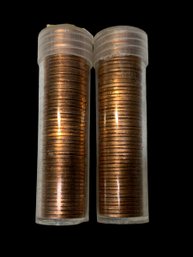 Two Rolls Of Uncirculated 1960s Pennies 1962P And 1964P
