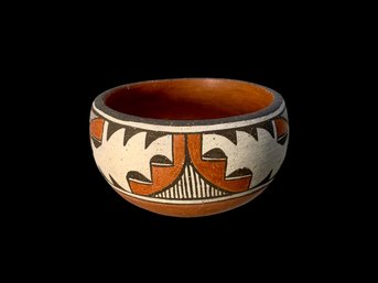 Julia Saiz Zia Pueblo Terra Cotta Pottery Bowl