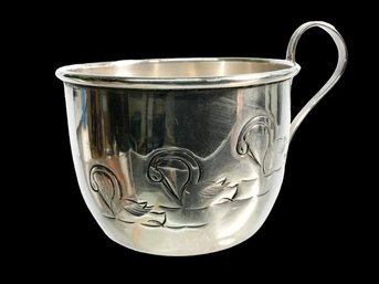 Sterling Silver Swan Childrens Cup