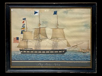 Vintage Reproduction Of Antique Ship Sooloo Salem Print