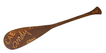 Sigma Alpha Epsilon Fraternity 1957 Hazing Canoe Paddle