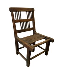 19th Century Or Earlier European Childs Chair Pegged Construction