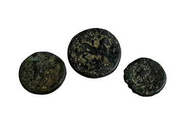 Trio Of Ancient Roman/Greek/Byzantine Coins