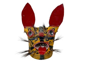 Ceremonial Leather Guerrero Jaguar Mask Small