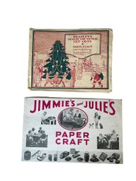 Vintage Jimmies And Julies Paper Craft Set And 1924 Bradleys Cut Out Santa Claus