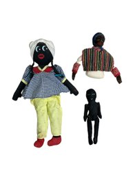 Three African American Folk Art Dolls