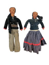 Pair Of 1930s Or 1940s Navajo Cloth Dolls Couple