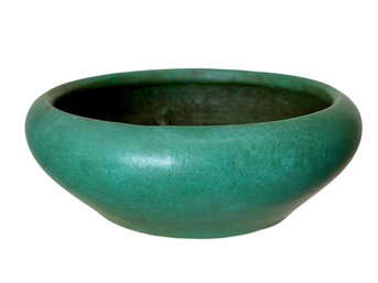 Arts And Crafts Possibly Zanesville Matte Green Ceramic Planter