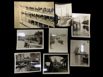 Lot Of Antique Nautical Photos Sailboats, Steamliners, Dories