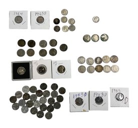 Assorted Antique Coin Lot Steel Pennies Liberty Head Nickels Dimes Some Silver Buffalo Nickels