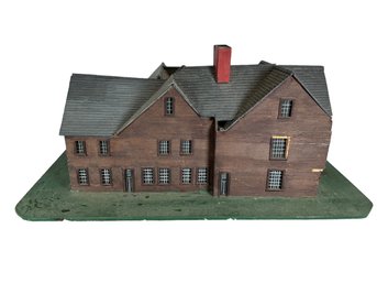 Antique Or Vintage Wooden Model Of The House Of Seven Gables Salem MA