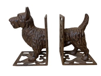 Vintage Scotty Dog Bookends Metal