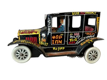 Vintage 1950s Marx Old Jalopy Tin Litho Wind Up Toy Car