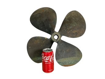 Vintage HEAVY  Bronze 17 Inch 4 Blade Boat Propeller