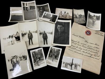 1930s/1940s Military Photos And Letter