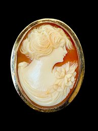 14K Victorian Cameo Pendant Or Brooch