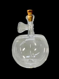 Tiny Delicate Blown Glass Perfume Bottle Apple Shaped