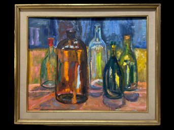 Unsigned Midcentury Colorful Bar Still Life
