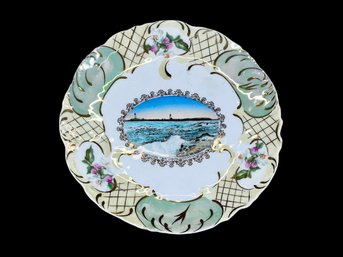 Gloucester MA  Antique/Vintage Porcelain Twin Lights Decorative Dish