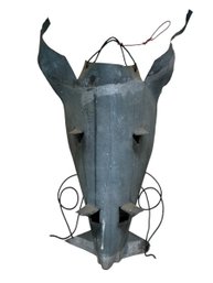 Large Primitive Sheet Metal Donkey Mask