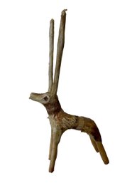 Hide Sculpture Deer Figure