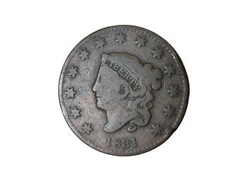 1831 Large Cent Early American Currency