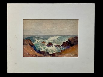 Seascape Watercolor Attributed To C.E. Dennison