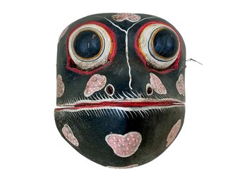 Antique Wooden Balinese Frog Mask