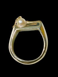 Hand-Wrought Sterling And Pearl Ring