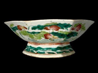 Vintage Or Antique Chinese Deep Footed Bowl Nyona Peranakan Famille Rose