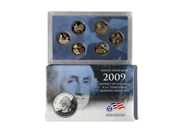 United States Mint Set 2009 District Of Columbia And US Territories Quarters Proof Set