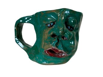 Sculpted Clay Ugly Mug Outsider Art