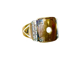 Curious 10K Gold 32nd Degree Antique Masonic Ring