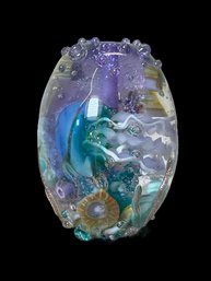 Intricate Blown Glass Aquarium Themed Bead