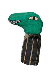 Funny Little Paper Mache Alligator Finger Puppet