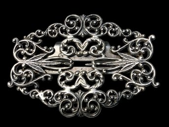 Sterling Repousse Victorian Buckle